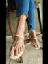 Rare Sparkle Pastel Pink T - strap Flats - cunei